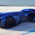 خودرو آبی رنگ